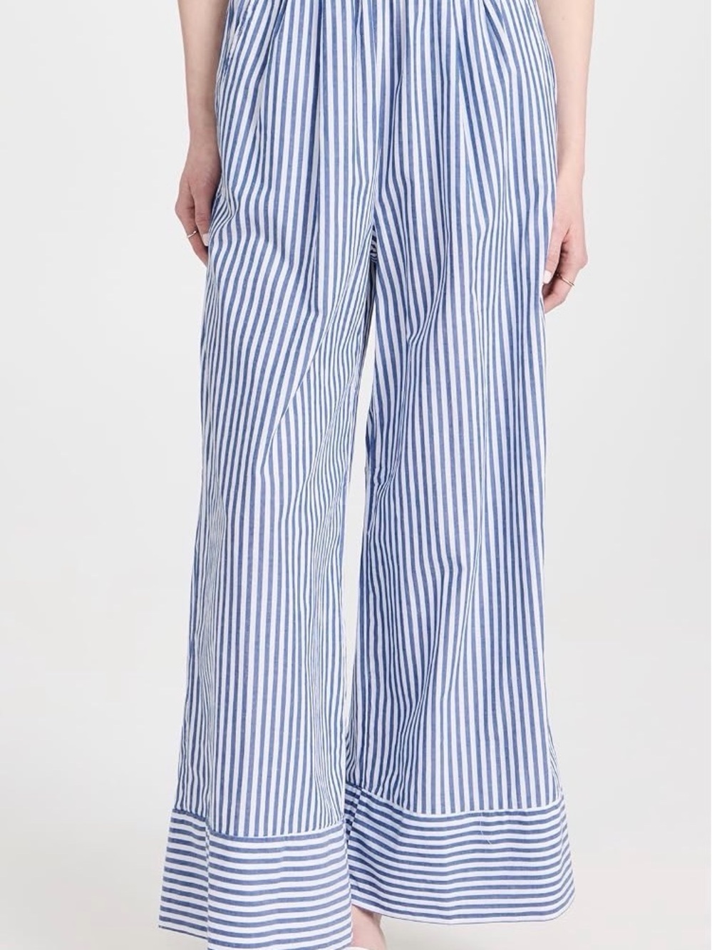 Stateside Blue & White Striped Wide-Leg Pants